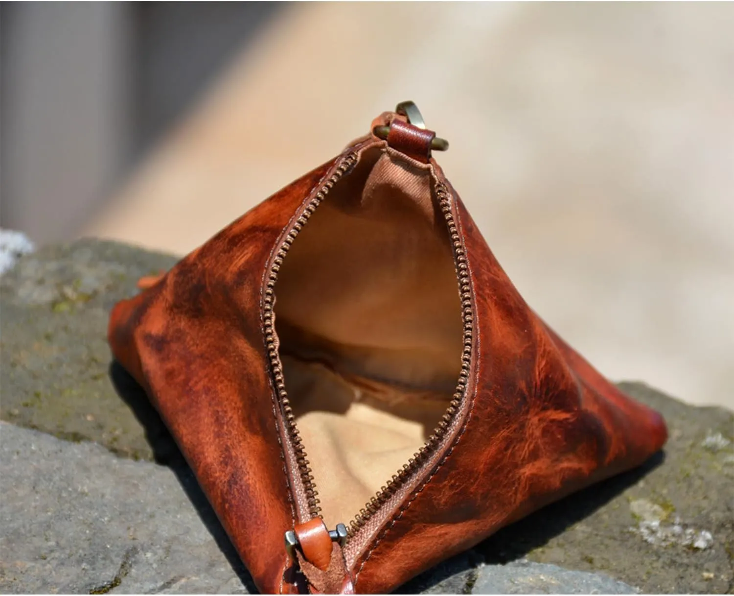 1PCS Genuine leather - Retro Medieval - Cowhide Purse Coin Purse Coin Pouch Coin Holder Change Purse for Women & Men Wristlet Wallets for Women Keychain Wallet Mini Wallet (Brown)