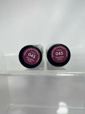 (2) Revlon 045 Naughty Plum  Super Lustrous Creme Lipstick Street Chic