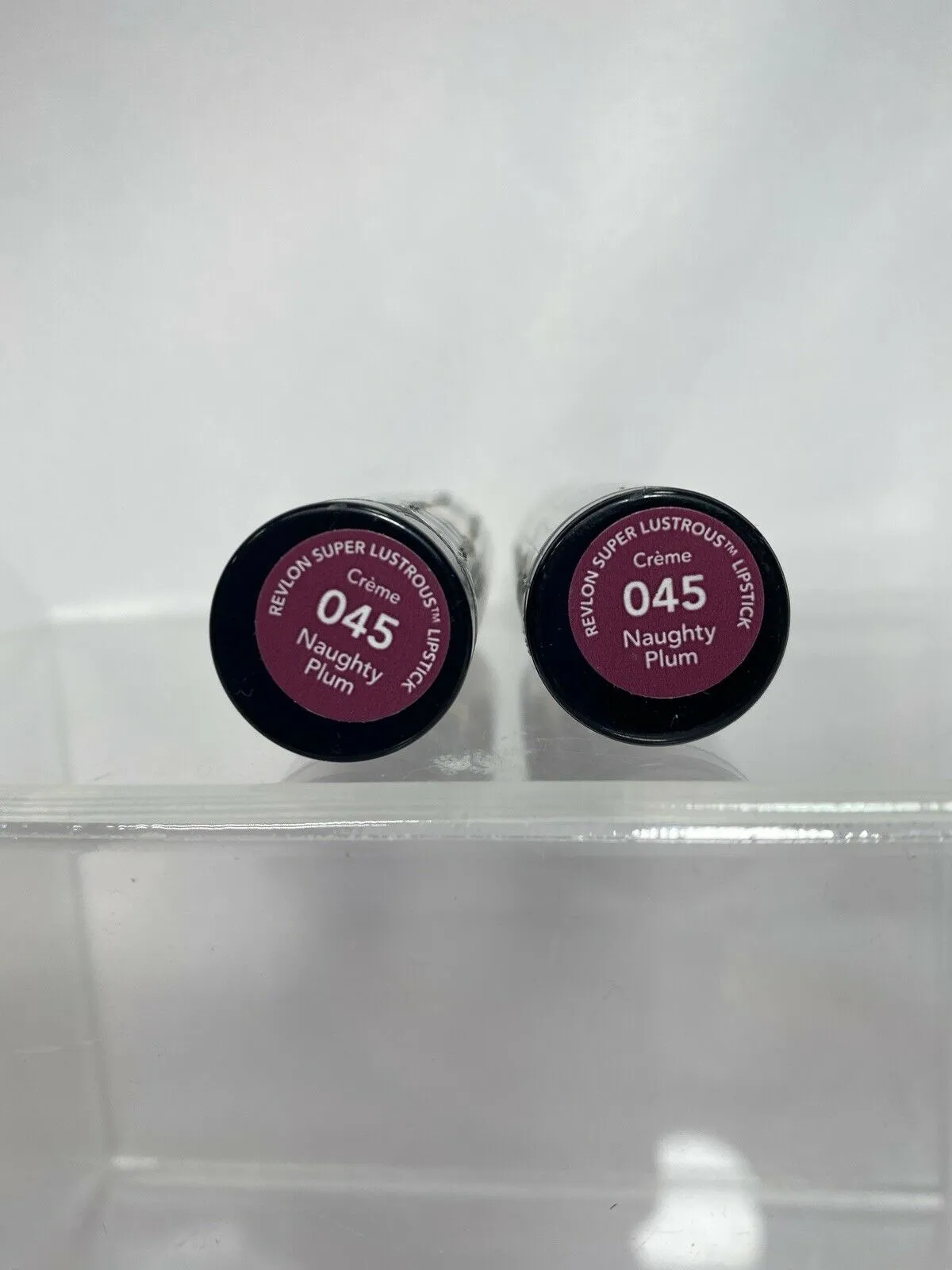 (2) Revlon 045 Naughty Plum  Super Lustrous Creme Lipstick Street Chic