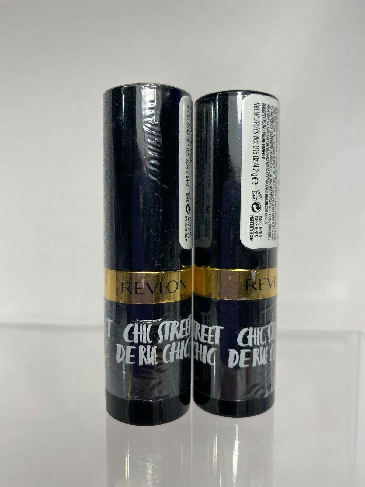 (2) Revlon 045 Naughty Plum  Super Lustrous Creme Lipstick Street Chic