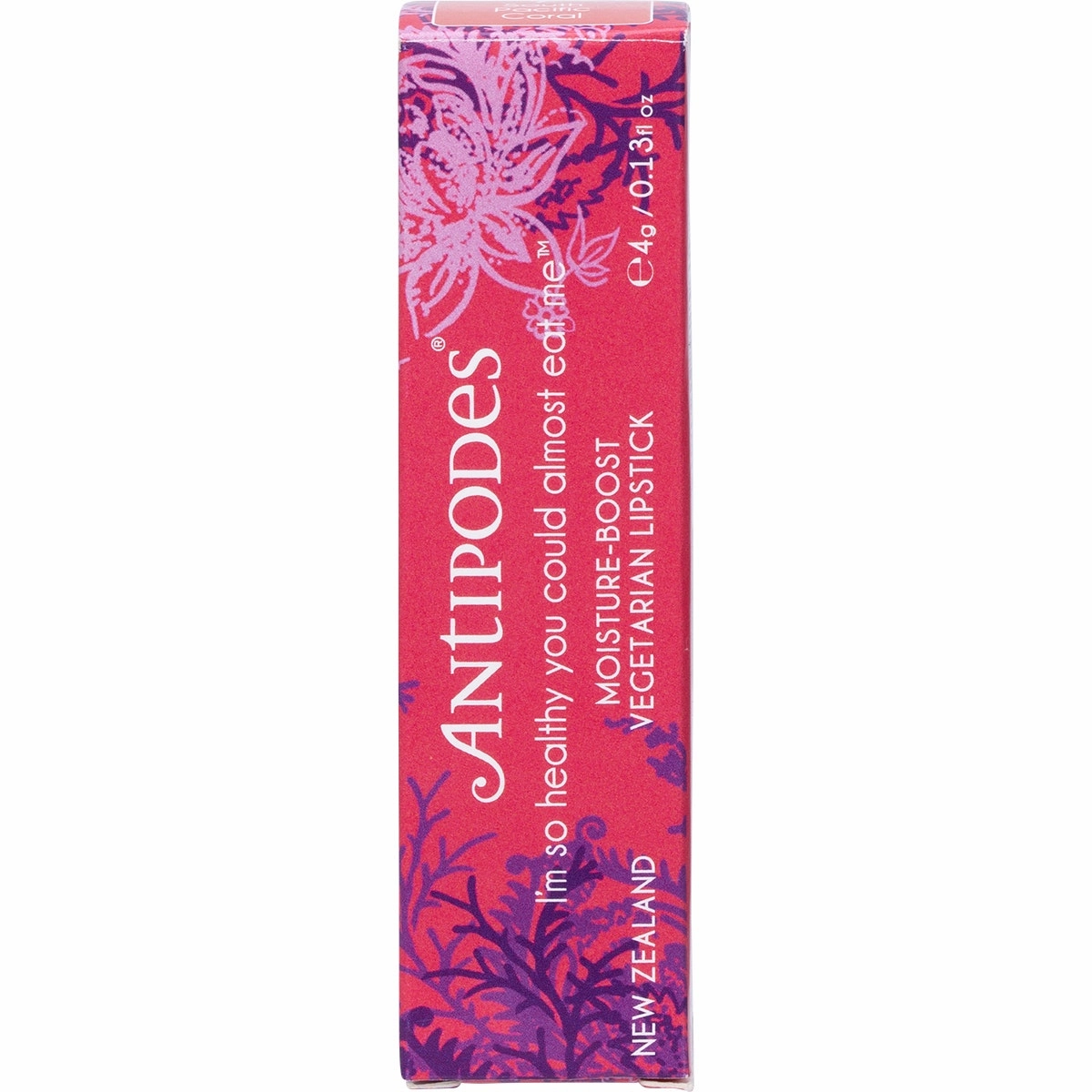 Antipodes Moisture-boost Natural Lipstick South Pacific Coral 4g