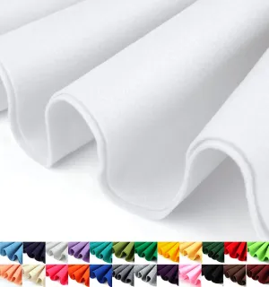 Barcelonetta | Felt Fabric | 72" Wide | 1.6mm Thick | Acrylic & Soft | Felt by The Yard | Felt for DIY Crafts, Projects, Sewing (White, 1 Yard)