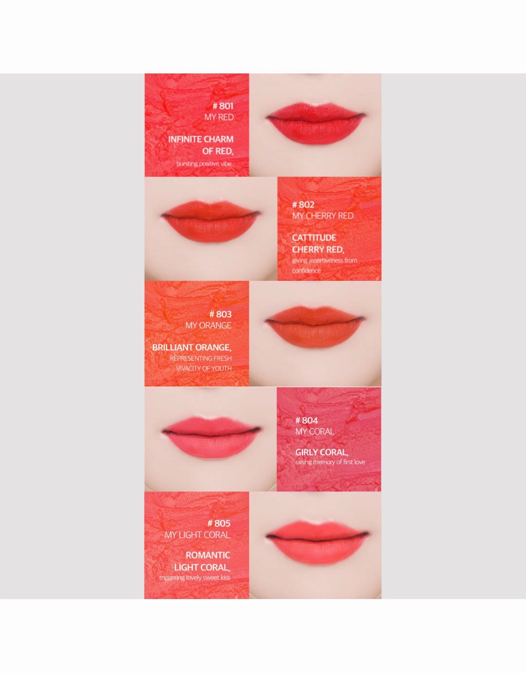 Beauty Of Majesty My Lipstick 802 My Cherry Red
