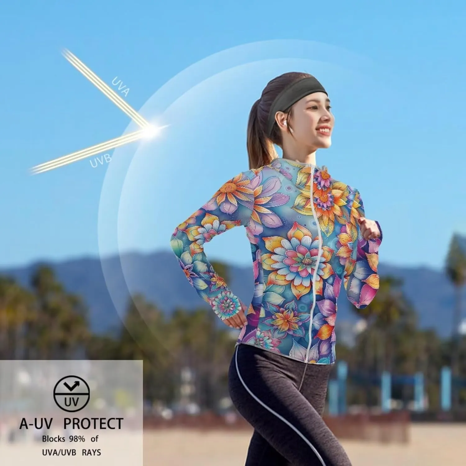 Belidome Long Sleeve Sun Shirt Women UV Protection Hoodie Summer Outdoor Athletic Jacket with Pockets Thumb Holes S-2XL