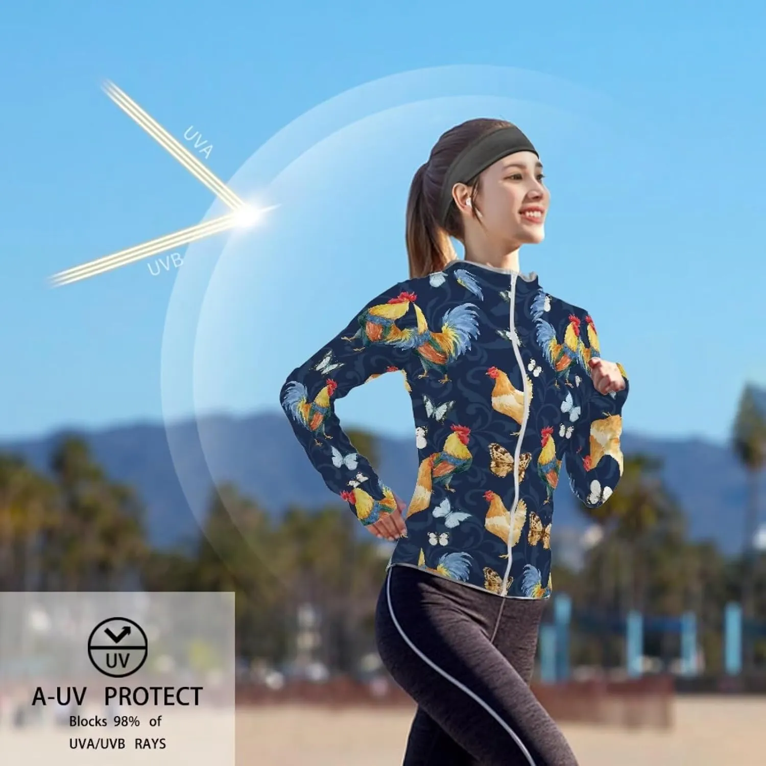 Belidome Long Sleeve Sun Shirt Women UV Protection Hoodie Summer Outdoor Athletic Jacket with Pockets Thumb Holes S-2XL