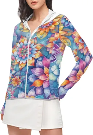 Belidome Long Sleeve Sun Shirt Women UV Protection Hoodie Summer Outdoor Athletic Jacket with Pockets Thumb Holes S-2XL
