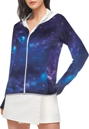Belidome Long Sleeve Sun Shirt Women UV Protection Hoodie Summer Outdoor Athletic Jacket with Pockets Thumb Holes S-2XL