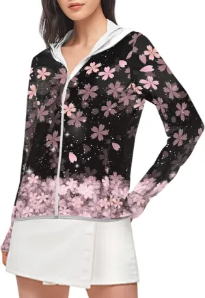 Belidome Zip Up Sun Shirt Women Long Sleeve UV Protection Cooling Jacket with Hood Pockets Lightweight Size S-2XL