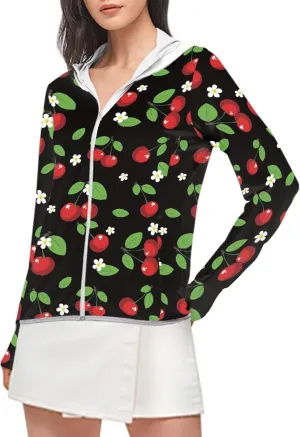 Belidome Zip Up Sun Shirt Women Long Sleeve UV Protection Cooling Jacket with Hood Pockets Lightweight Size S-2XL