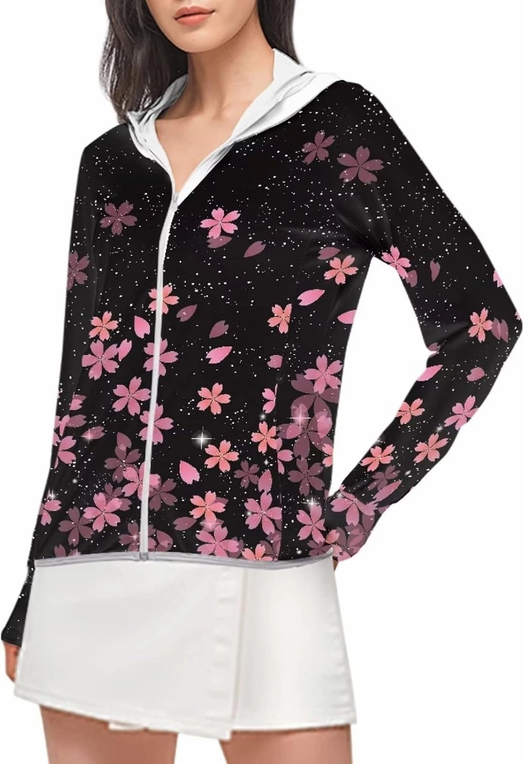 Belidome Shirts for Women UPF 50  Sun Jacket Long Sleeve UV Protection Hooded Summer Sunscreen Clothing Size S-2XL