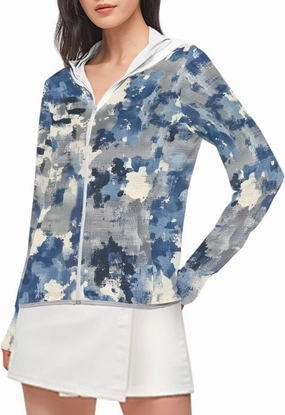 Belidome Zip Up Sun Shirt Women Long Sleeve UV Protection Cooling Jacket with Hood Pockets Lightweight Size S-2XL