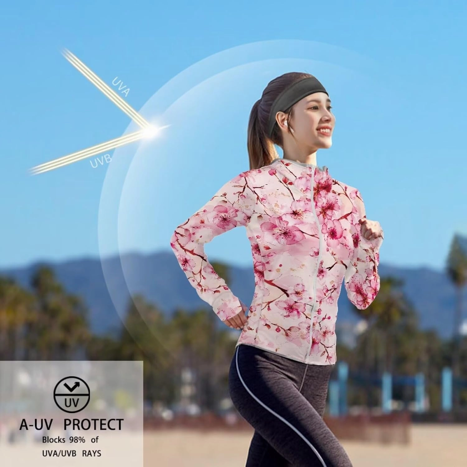 Belidome Zip Up Sun Shirt Women Long Sleeve UV Protection Cooling Jacket with Hood Pockets Lightweight Size S-2XL