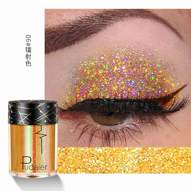 Beyprern 36 Colors Glitter Eyeshadow Waterproof Metallic Diamond Eyeshadow Palette Prismatic Powder Pigment Eye Makeup Cosmetic TSLM2