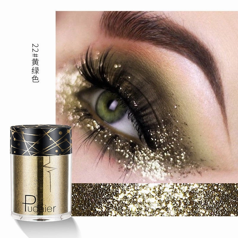 Beyprern 36 Colors Glitter Eyeshadow Waterproof Metallic Diamond Eyeshadow Palette Prismatic Powder Pigment Eye Makeup Cosmetic TSLM2