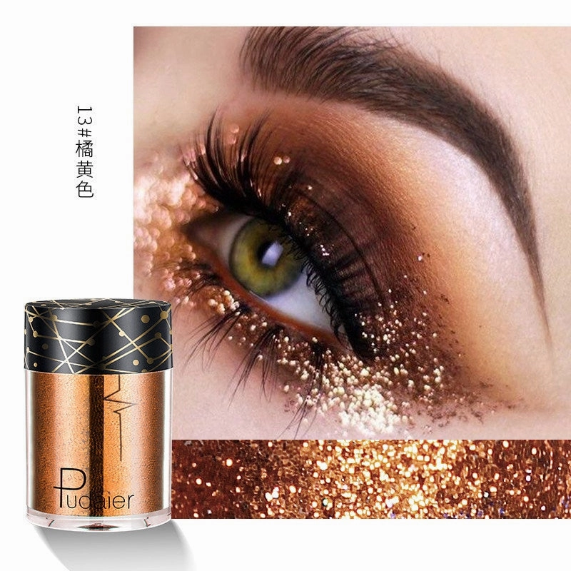 Beyprern 36 Colors Glitter Eyeshadow Waterproof Metallic Diamond Eyeshadow Palette Prismatic Powder Pigment Eye Makeup Cosmetic TSLM2