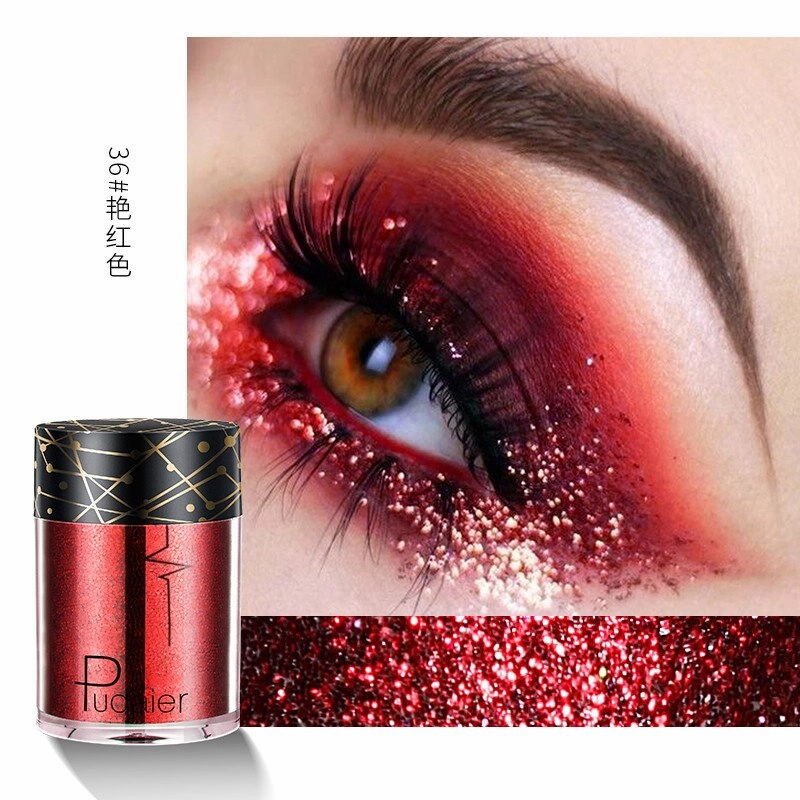 Beyprern 36 Colors Glitter Eyeshadow Waterproof Metallic Diamond Eyeshadow Palette Prismatic Powder Pigment Eye Makeup Cosmetic TSLM2
