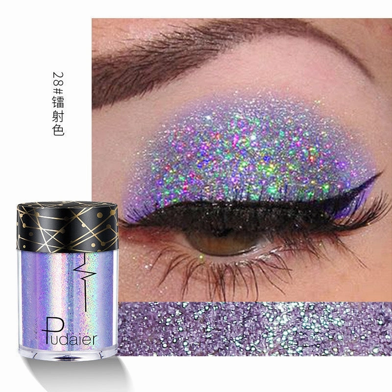 Beyprern 36 Colors Glitter Eyeshadow Waterproof Metallic Diamond Eyeshadow Palette Prismatic Powder Pigment Eye Makeup Cosmetic TSLM2