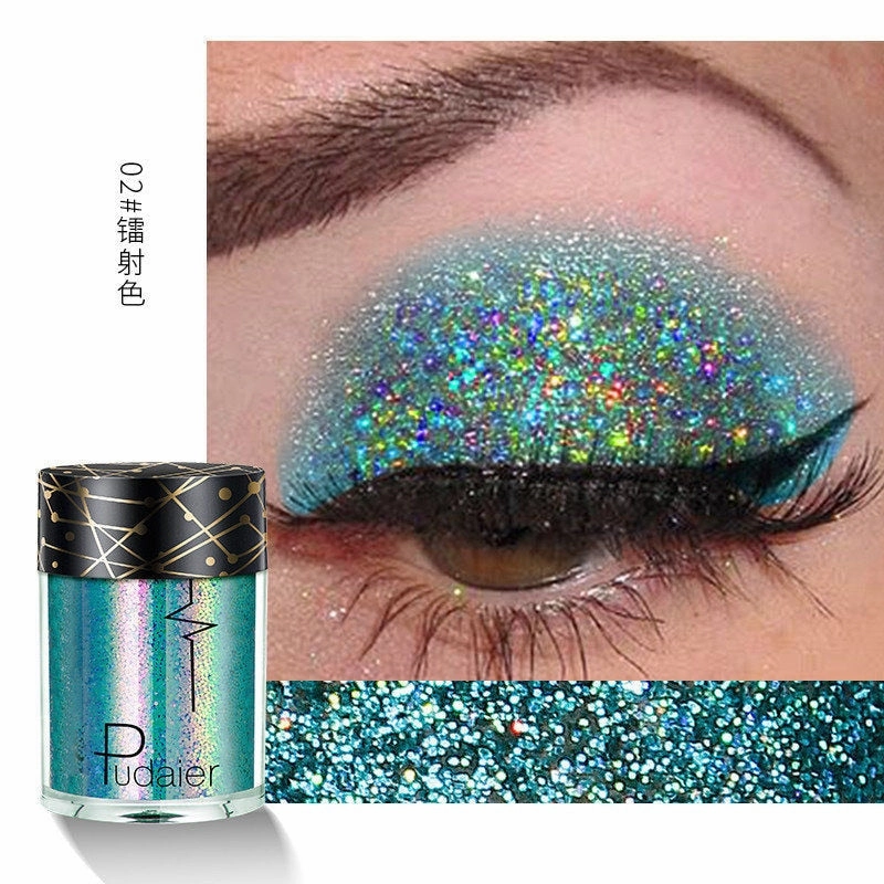 Beyprern 36 Colors Glitter Eyeshadow Waterproof Metallic Diamond Eyeshadow Palette Prismatic Powder Pigment Eye Makeup Cosmetic TSLM2