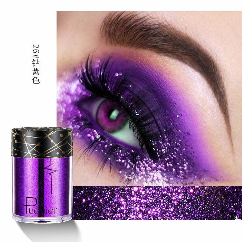 Beyprern 36 Colors Glitter Eyeshadow Waterproof Metallic Diamond Eyeshadow Palette Prismatic Powder Pigment Eye Makeup Cosmetic TSLM2