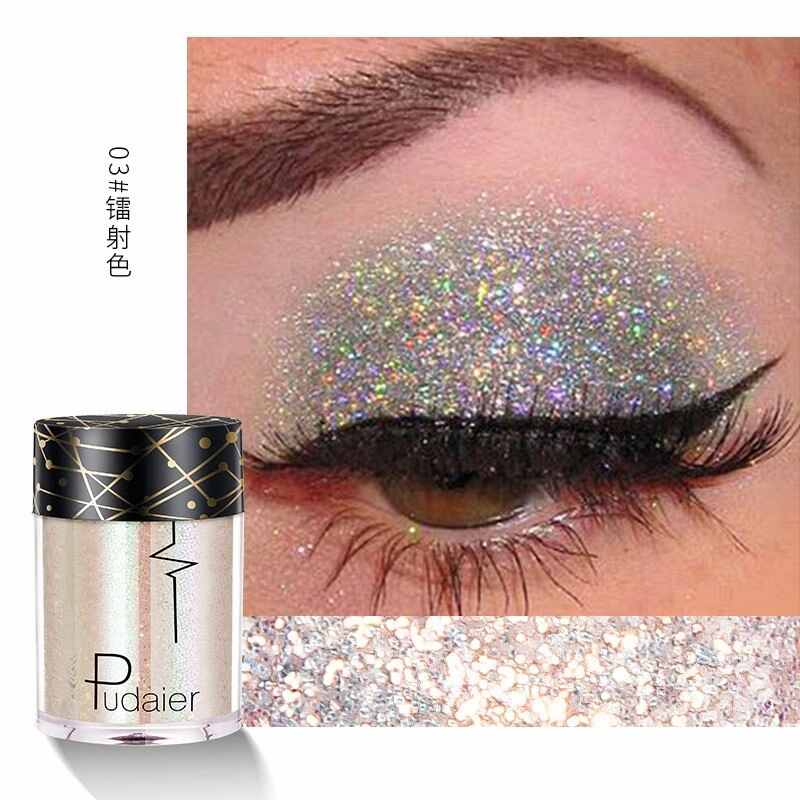 Beyprern 36 Colors Glitter Eyeshadow Waterproof Metallic Diamond Eyeshadow Palette Prismatic Powder Pigment Eye Makeup Cosmetic TSLM2