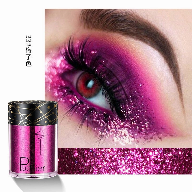 Beyprern 36 Colors Glitter Eyeshadow Waterproof Metallic Diamond Eyeshadow Palette Prismatic Powder Pigment Eye Makeup Cosmetic TSLM2