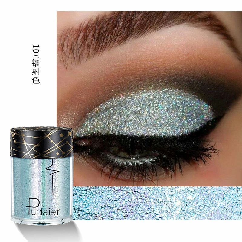 Beyprern 36 Colors Glitter Eyeshadow Waterproof Metallic Diamond Eyeshadow Palette Prismatic Powder Pigment Eye Makeup Cosmetic TSLM2