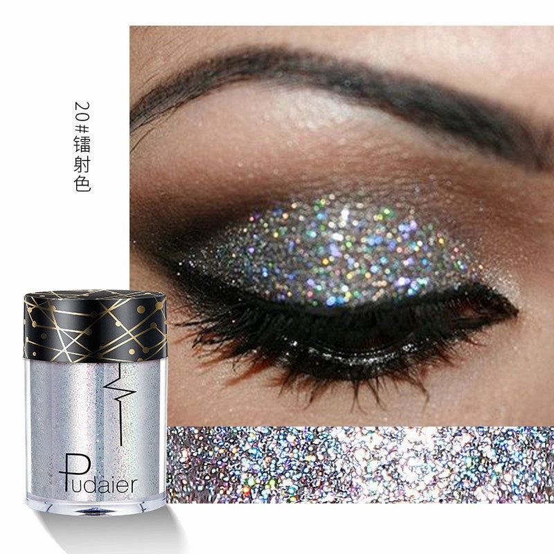 Beyprern 36 Colors Glitter Eyeshadow Waterproof Metallic Diamond Eyeshadow Palette Prismatic Powder Pigment Eye Makeup Cosmetic TSLM2