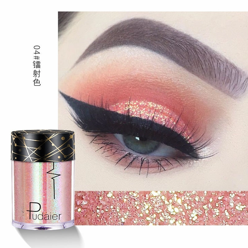 Beyprern 36 Colors Glitter Eyeshadow Waterproof Metallic Diamond Eyeshadow Palette Prismatic Powder Pigment Eye Makeup Cosmetic TSLM2