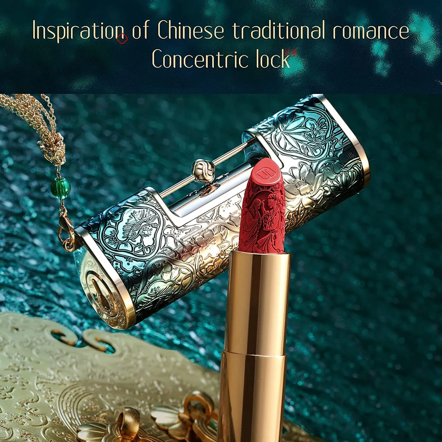 FLORASIS Blooming Rouge Love Lock Lipstick Long-Lasting Sculpting Lipstick Misty Matte Finish Lightweight Nourishing for Everyday Use (M8013 Sunset Embrace)