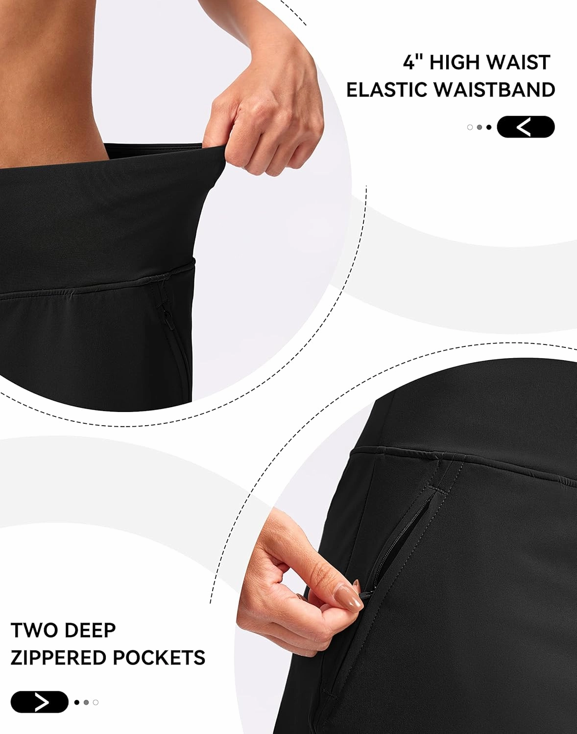G Gradual Golf Skirts for Women Zipper Pockets High Waisted Skorts for Woman Tennis Athletic Workout Casual Summer