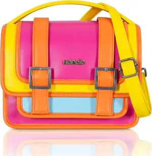 Hereje Women Shoulder Bag-Chic Top Handle Leather Handbags For Women-Retro Colorful Crossbody Bag-Spring Summer 2025-hot pink purse-colorful purse