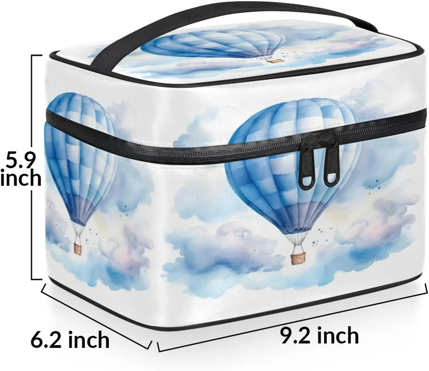 Hot Air Balloon Travel Toiletry Bag Large Capacity Makeup Case Organizer with Handle Cosmetic Case for Women Girls