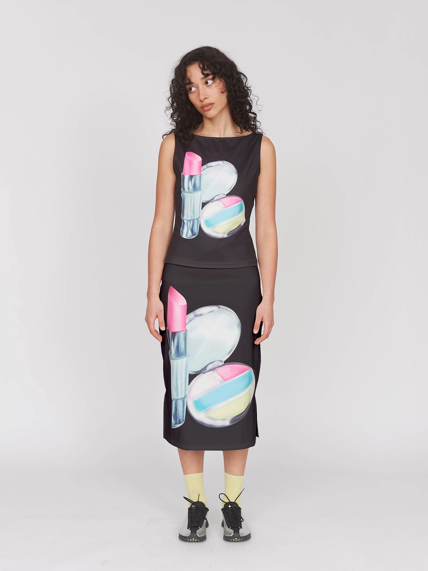 Hot Pink Lipstick Midi Skirt - Shipping from 14/05