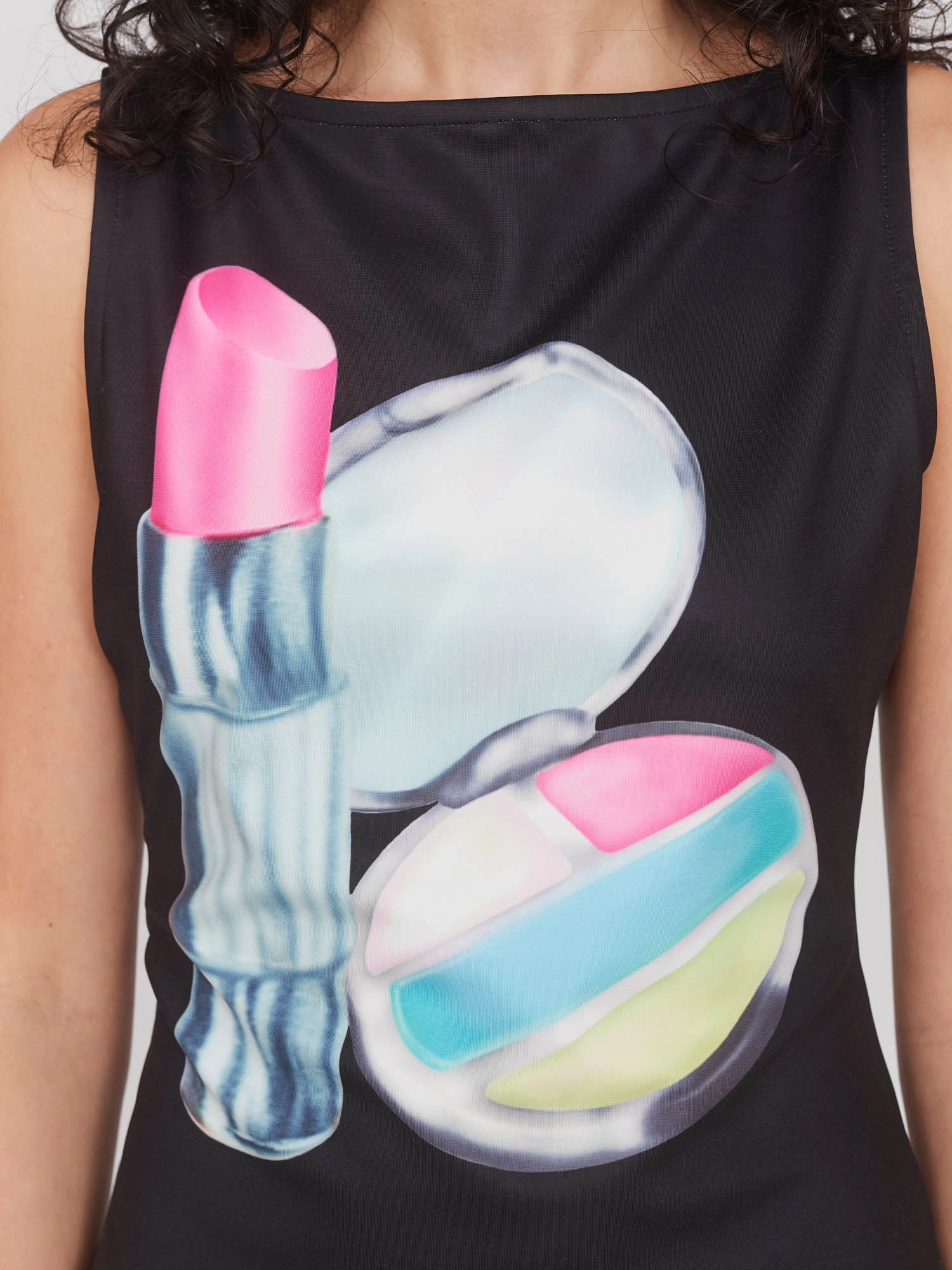 Hot Pink Lipstick Slash Neck Top