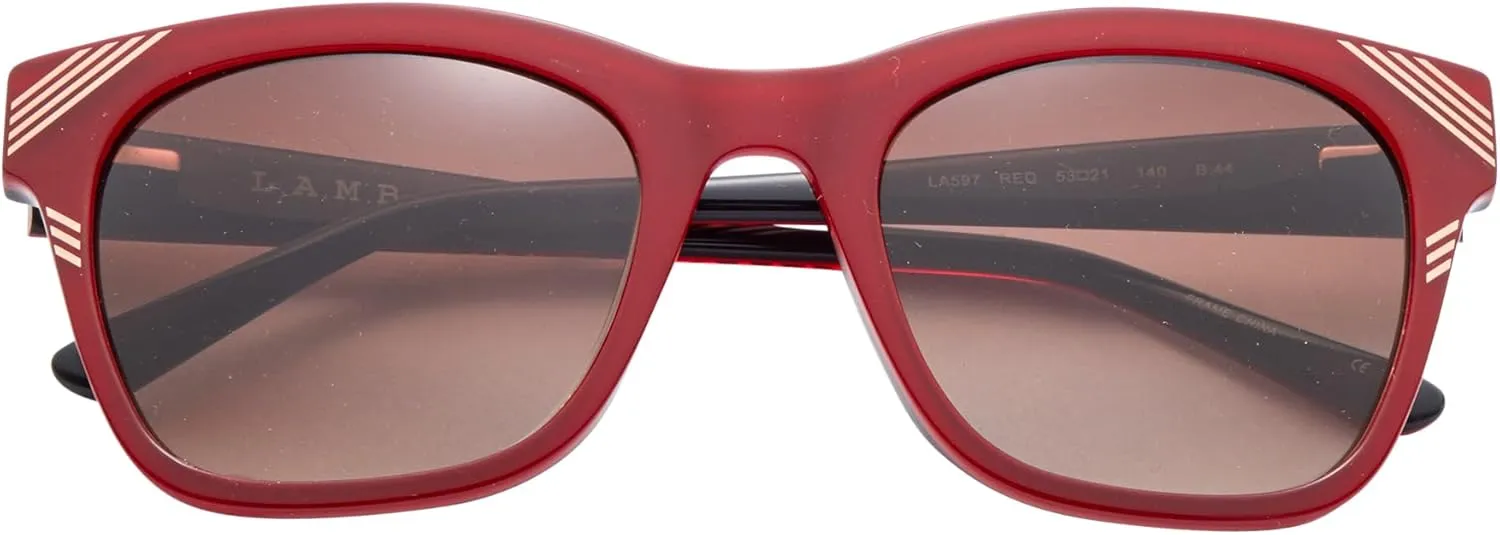 L.A.M.B. Gwen Stefani LA597 Square Sunglasses for Women, 53 mm, UV400 Protection