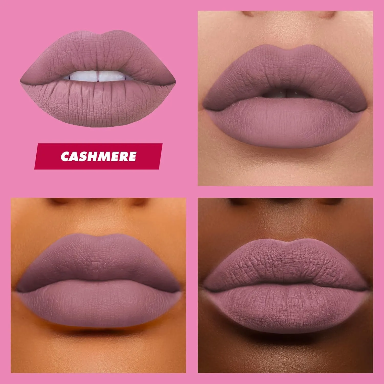 Lime Crime Velvetines Liquid Matte Lipstick, Cashmere - Grey Beige - French Vanilla Scent - Long-Lasting Velvety Matte Lipstick - Won't Bleed or Transfer - Vegan