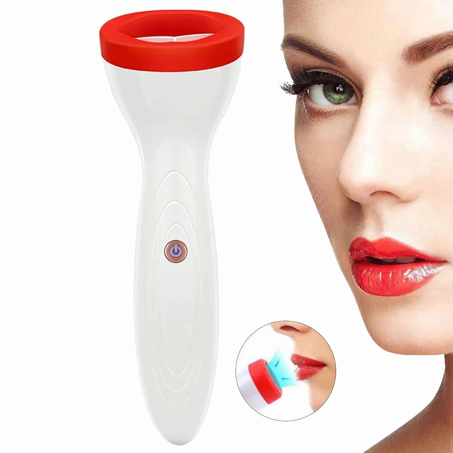 Lip Plumper Tool,Silicone Electric Lip Plumper, Lip Plumper Device for Women Girl Girlfriend (A)