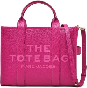 Marc Jacobs The Leather Medium Tote Bag, Lipstick Pink