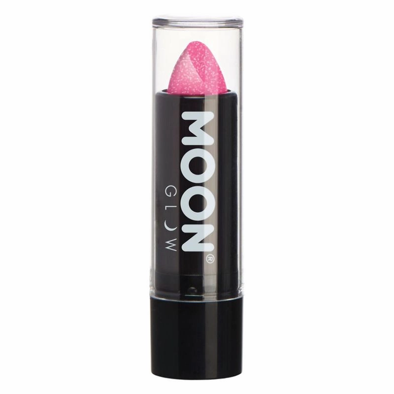 Moon Glow - Neon UV Glitter Lipstick Hot Pink Costume Make Up