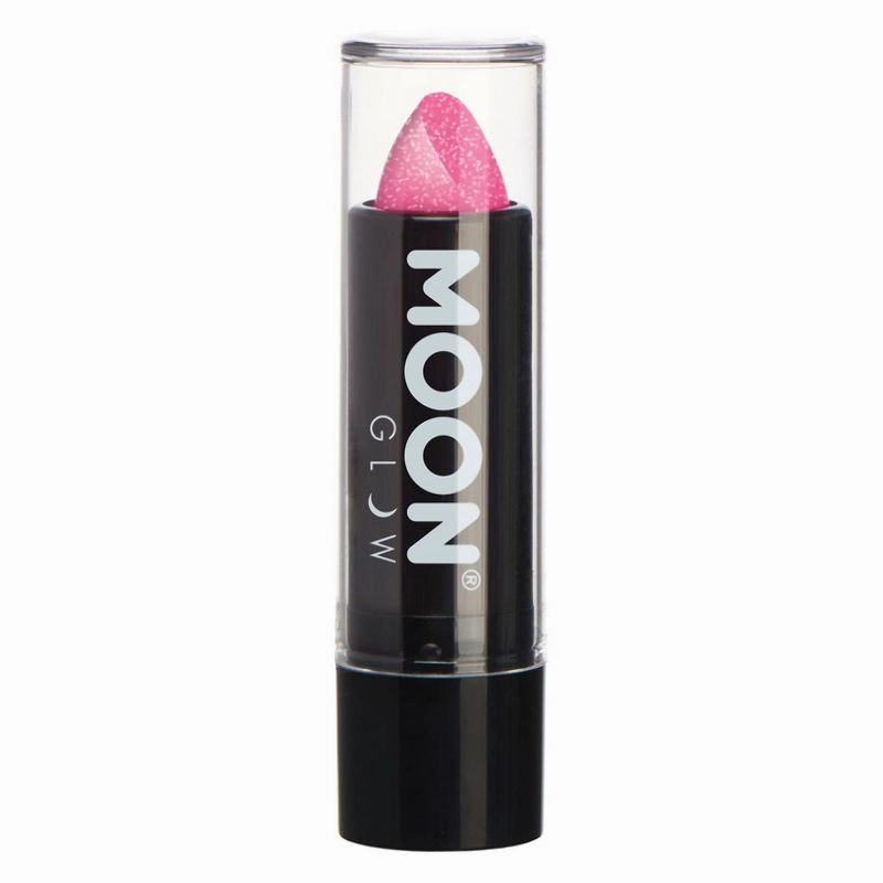 Moon Glow - Neon UV Glitter Lipstick Hot Pink Costume Make Up