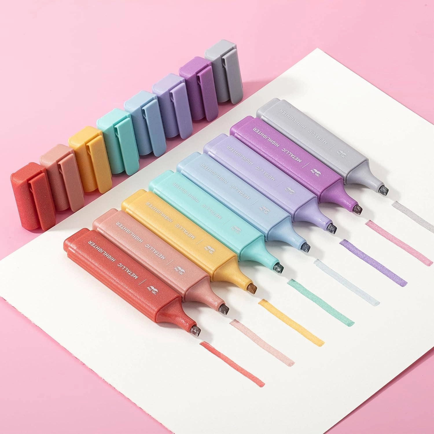 Mr. Pen Glitter Highlighters, 8 Pack