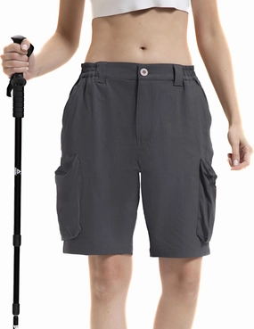 NATUVENIX Stretch Women's Hiking Shorts Quick Dry Cargo Casual Shorts Women Lightweight Travel Golf Shorts