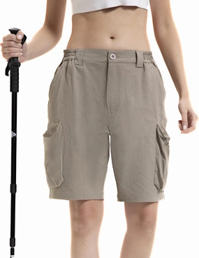 NATUVENIX Stretch Women's Hiking Shorts Quick Dry Cargo Casual Shorts Women Lightweight Travel Golf Shorts