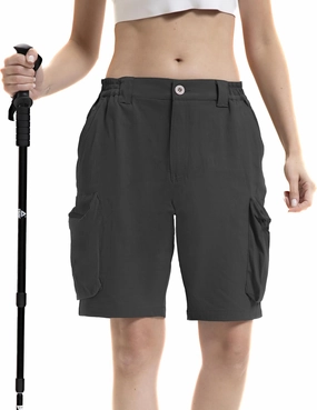 NATUVENIX Stretch Women's Hiking Shorts Quick Dry Cargo Casual Shorts Women Lightweight Travel Golf Shorts