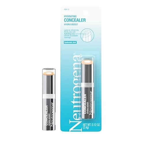 Neutrogena Hydro Boost Hydrating Concealer Stick for Dry Skin, Oil-Free, Lightweight, Non-Greasy and Non-Comedogenic Cover-Up Makeup with Hyaluronic Acid, 10/Fair, 0.12 Oz