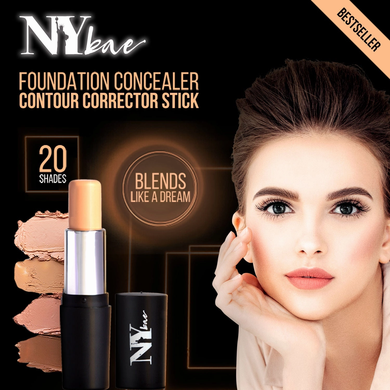 NY Bae All In One Stick| Foundation, Concealer, Contour, Colour Corrector| For Fair Skin| Flawless Texture| Honey, I'm Going To Soho 16