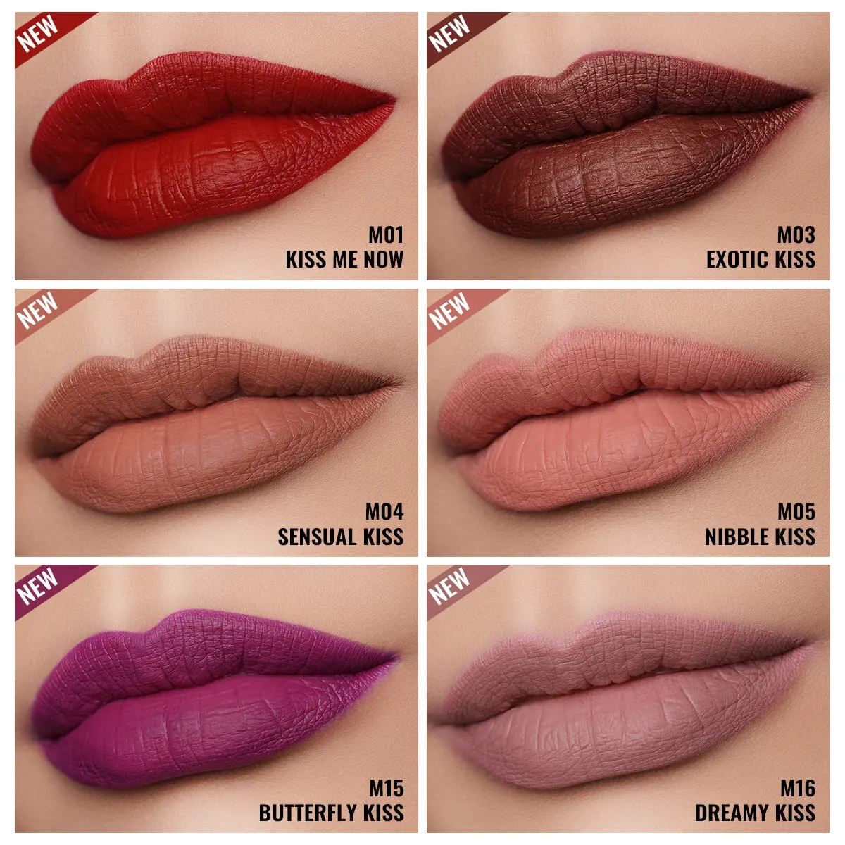 Oulac Pink Matte Lipstick Set for Women，Purple, Orange Lip Stain Long Lasting Waterproof, No Transfer, Creamy High Pigmented Formula with Rose Oil, Vegan & Cruelty-Free (M06 M07 M14)