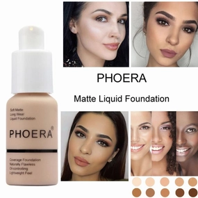 PHOERA New 30ml Matte Oil Control Concealer Liquid Foundation pallet shadows makeup pallete far paleti novo sombras Skin care