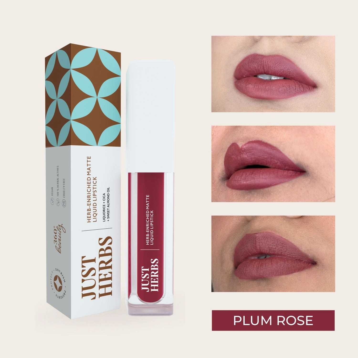 Plum Rose: Herb-enriched Matte Liquid Lipstick
