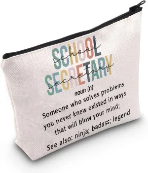 POFULL Secretary Gift Secretary Appreciation Gift Secretary Definition Cosmetic Bag(Secretary Cosmetic Bag)